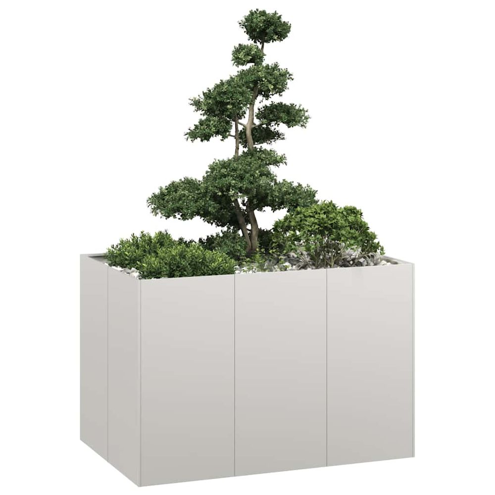 Potager surélevé acier inoxydable pour jardin 120x80x80 cm