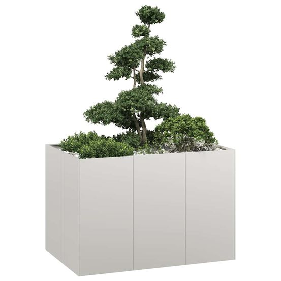 Potager surélevé acier inoxydable pour jardin 120x80x80 cm
