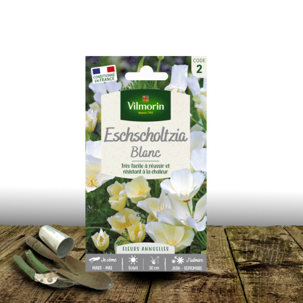 Graines d'eschscholtzia blanc - vilmorin sachet