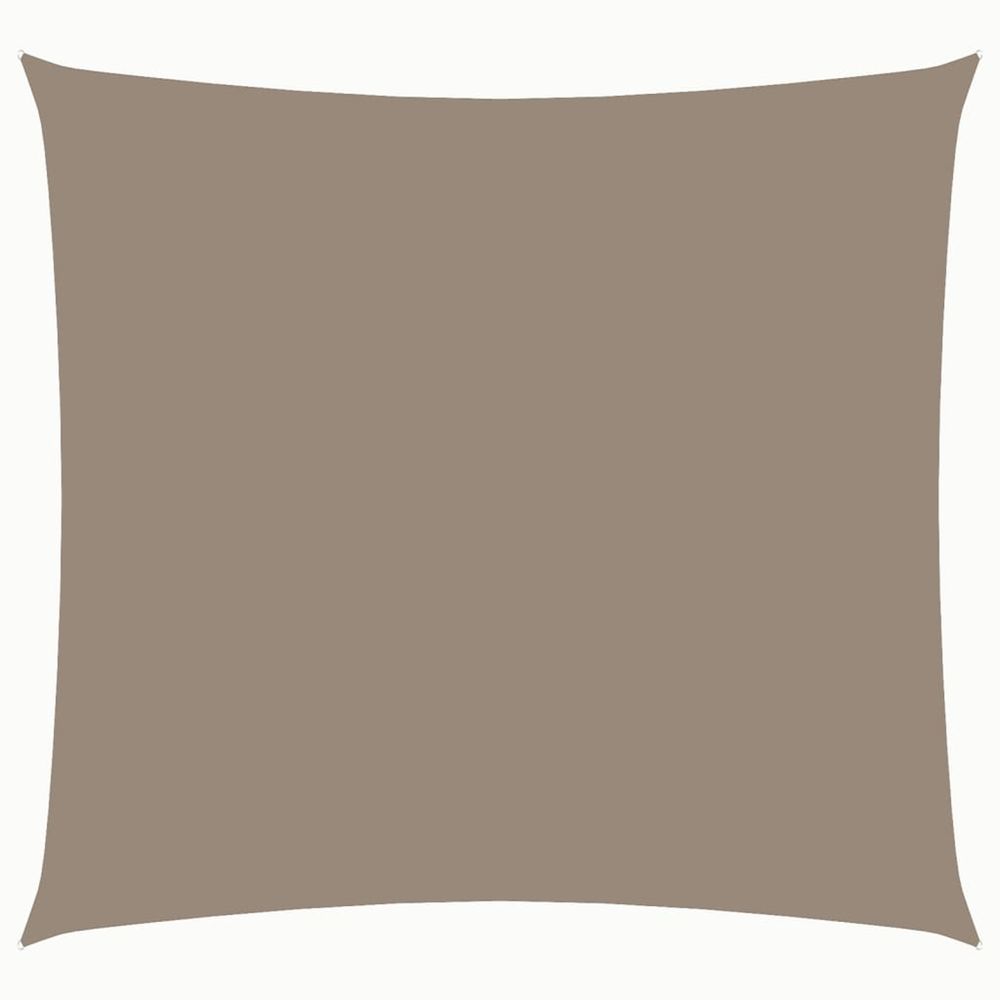 Voile de parasol tissu oxford carré 5x5 m taupe