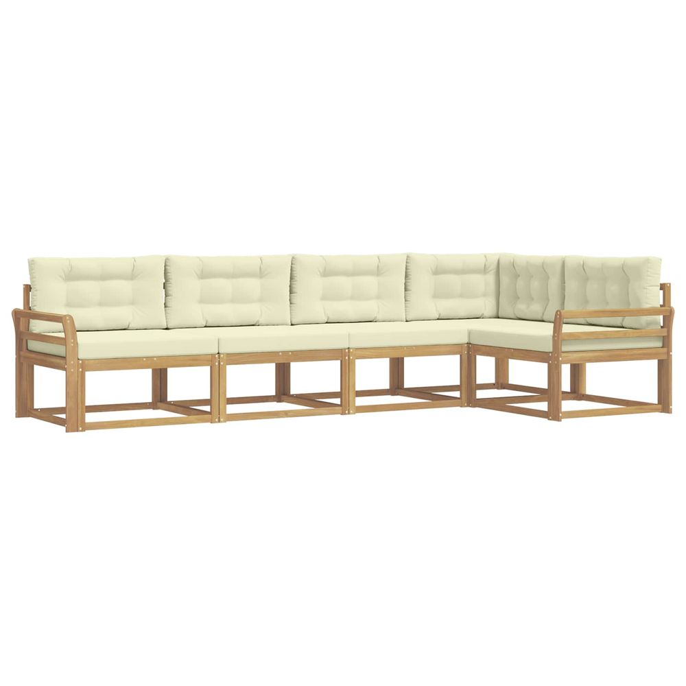 Ensemble de canapés d'extérieur 4 pc blanc et crème polyester
