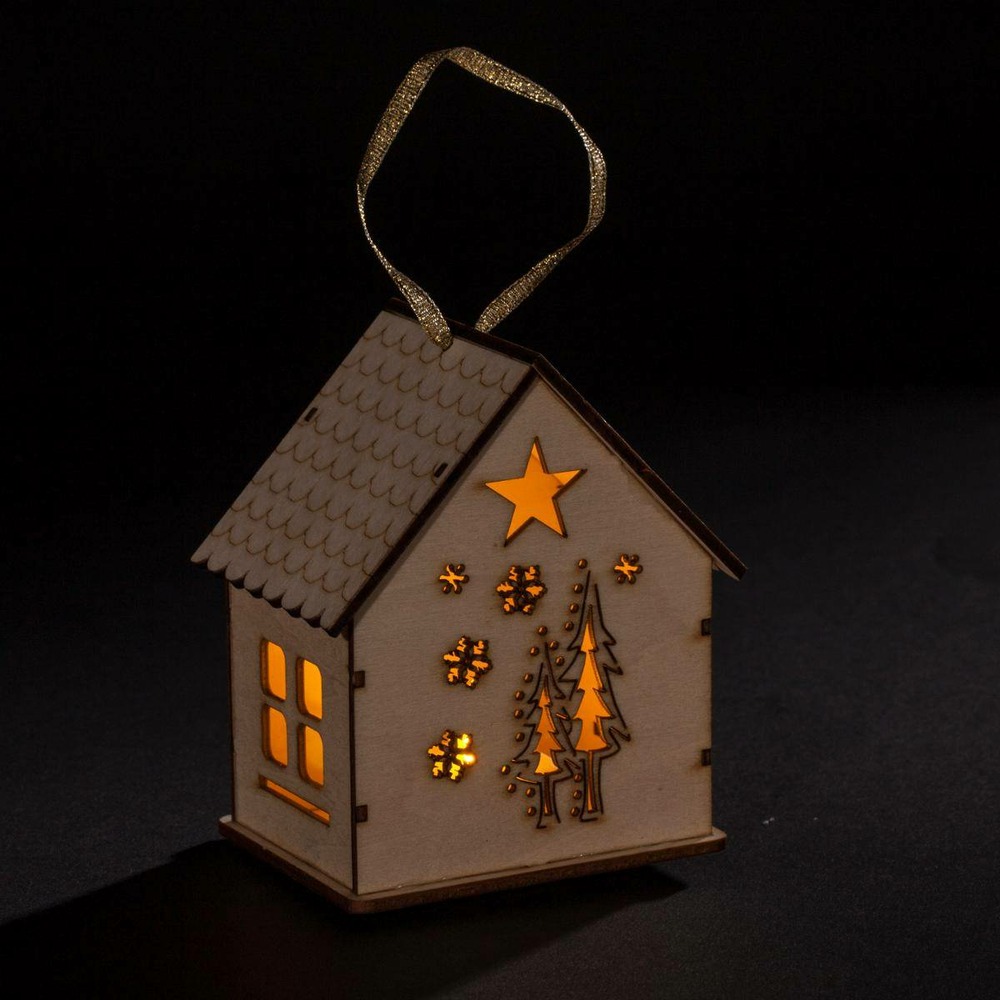 Suspension noël chalet 1 led