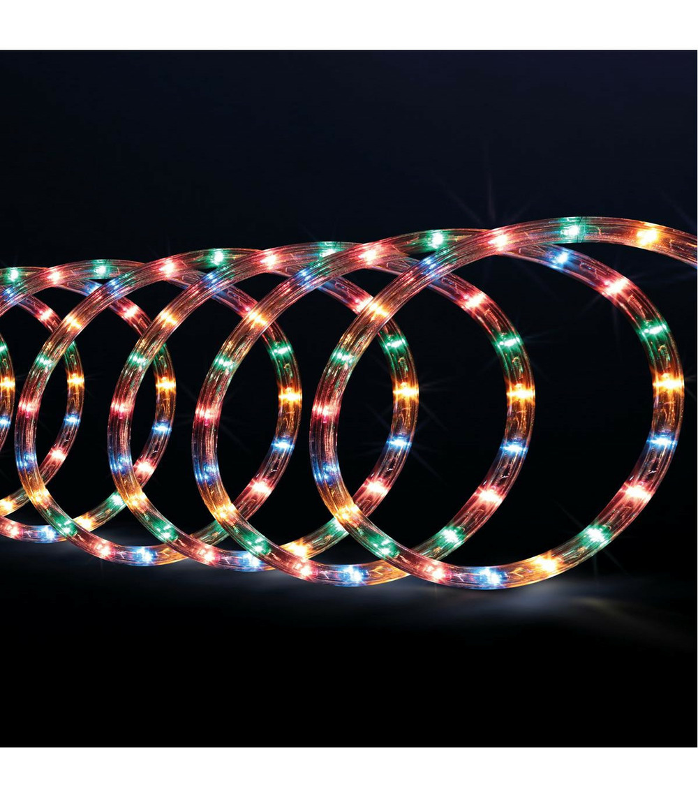 Guirlande lumineuse extérieur tube 10 m 180 led multicolore 8 jeux de lumière