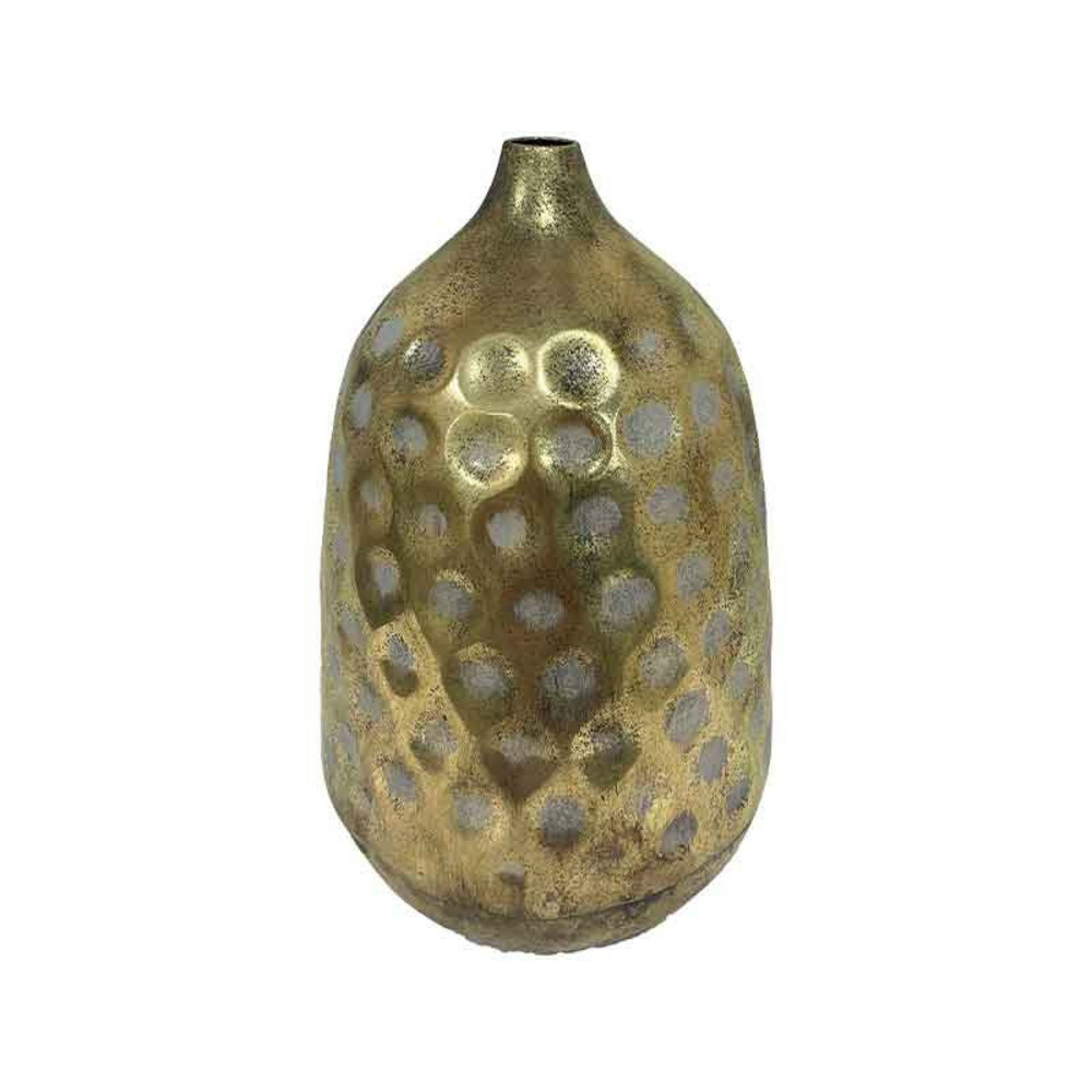 Vase épuré doré acier 55x55x45cm