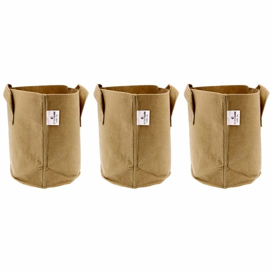 Pot de plantation en textile sable 15 litres lot de 3
