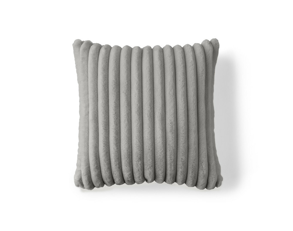 Sierra - coussin - en fausse fourrure côtelé - 40x40 cm