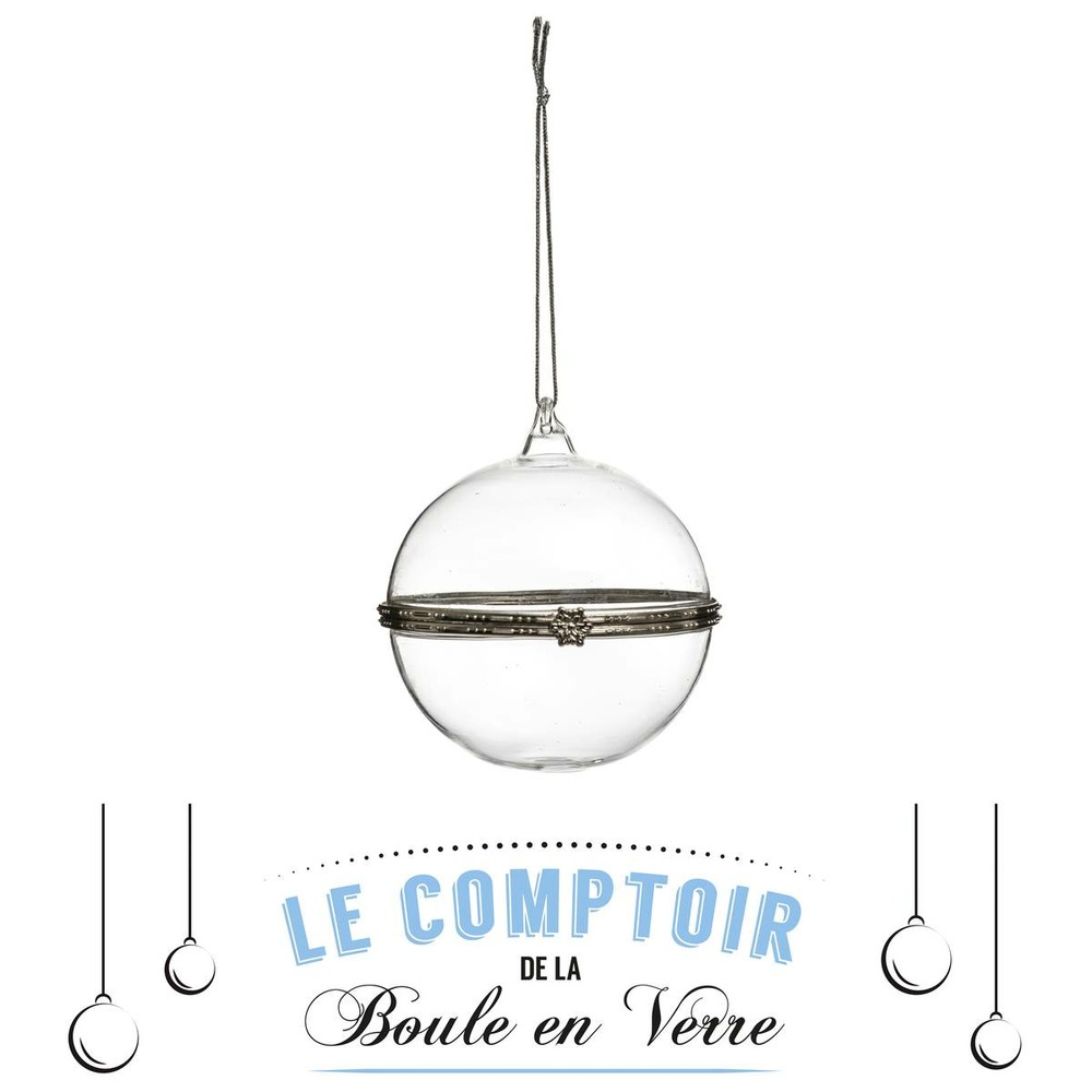 Boule de noël verre à ouvrir