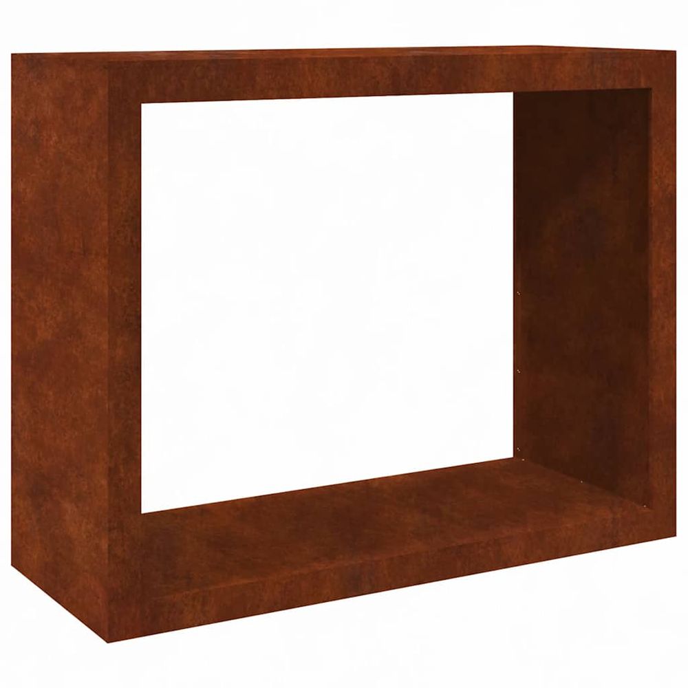 Étagère à bois 100x40x80 cm acier résistant aux intempéries