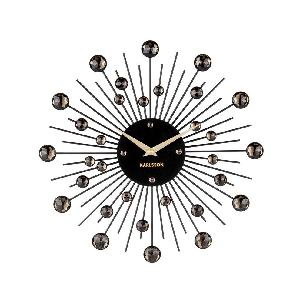 Horloge ronde en métal sunburst 30 cm