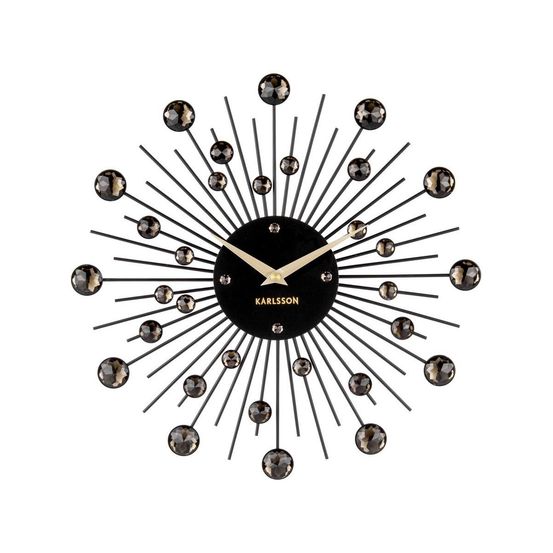 Horloge ronde en métal sunburst 30 cm