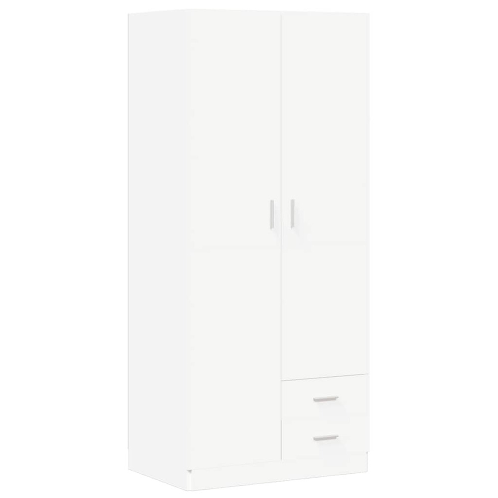 Garde-robe blanc 80x52x180 cm bois d’ingénierie