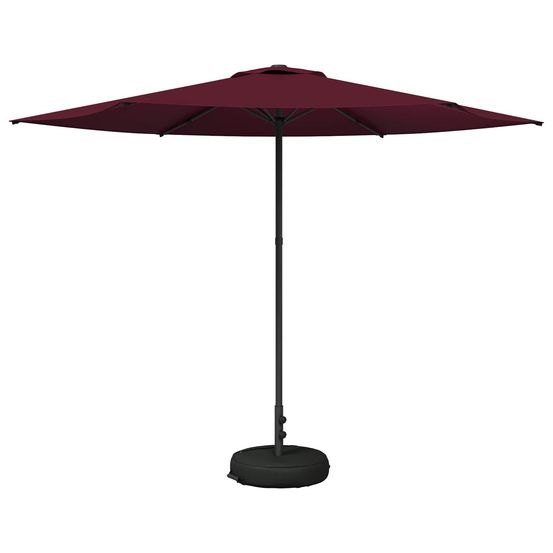 Parasol de jardin avec base 300 x 300 cm polyester