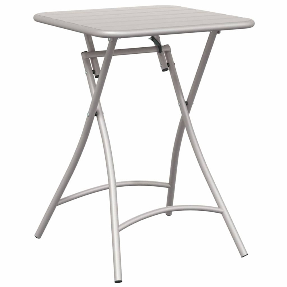 Table bistrot beige 55 x 55 x 72,5 cm acier revêtu de poudre