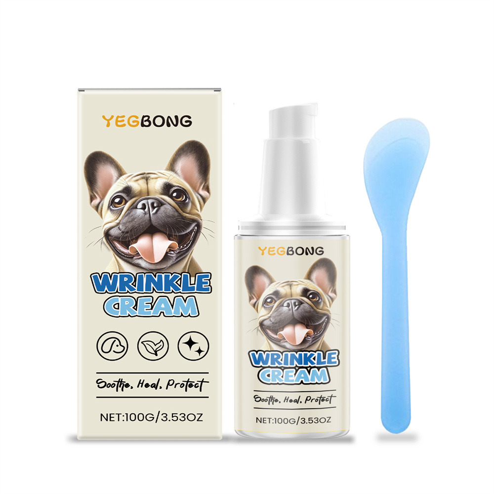 Crème de soin pour la peau de chien avec spatule