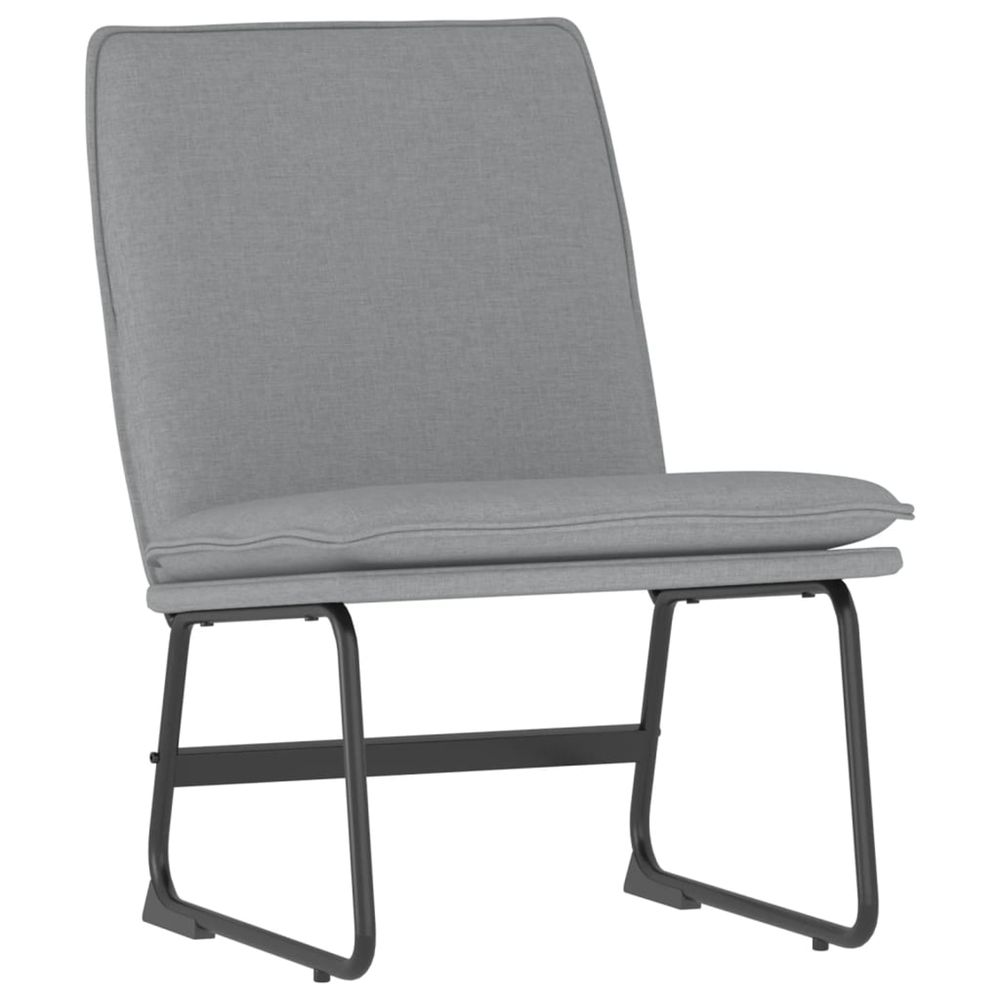 Chaise longue gris clair 52x75x76 cm tissu bain de soleil