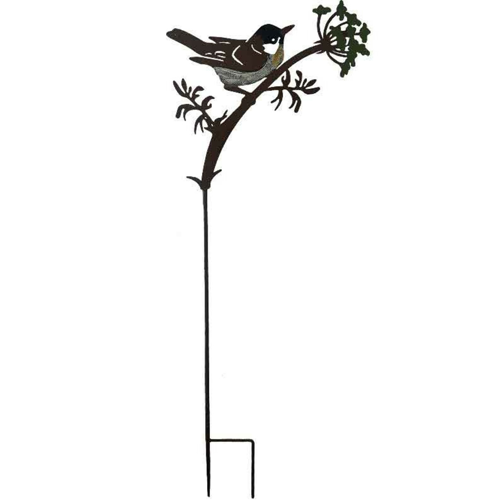 Tuteur jardin oiseau vert 33x92cm