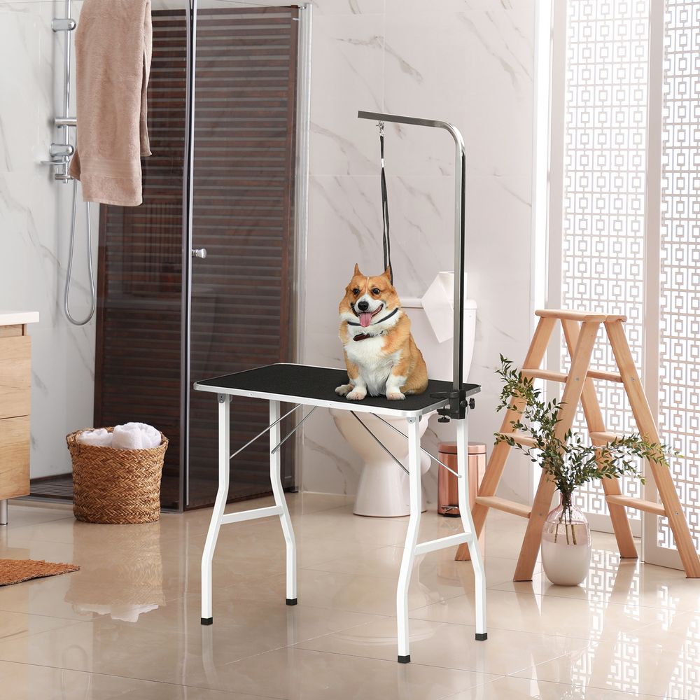 Table de toilettage pour chien pliable avec potence réglable et plateau antidérapant – comfortxl outdoor living