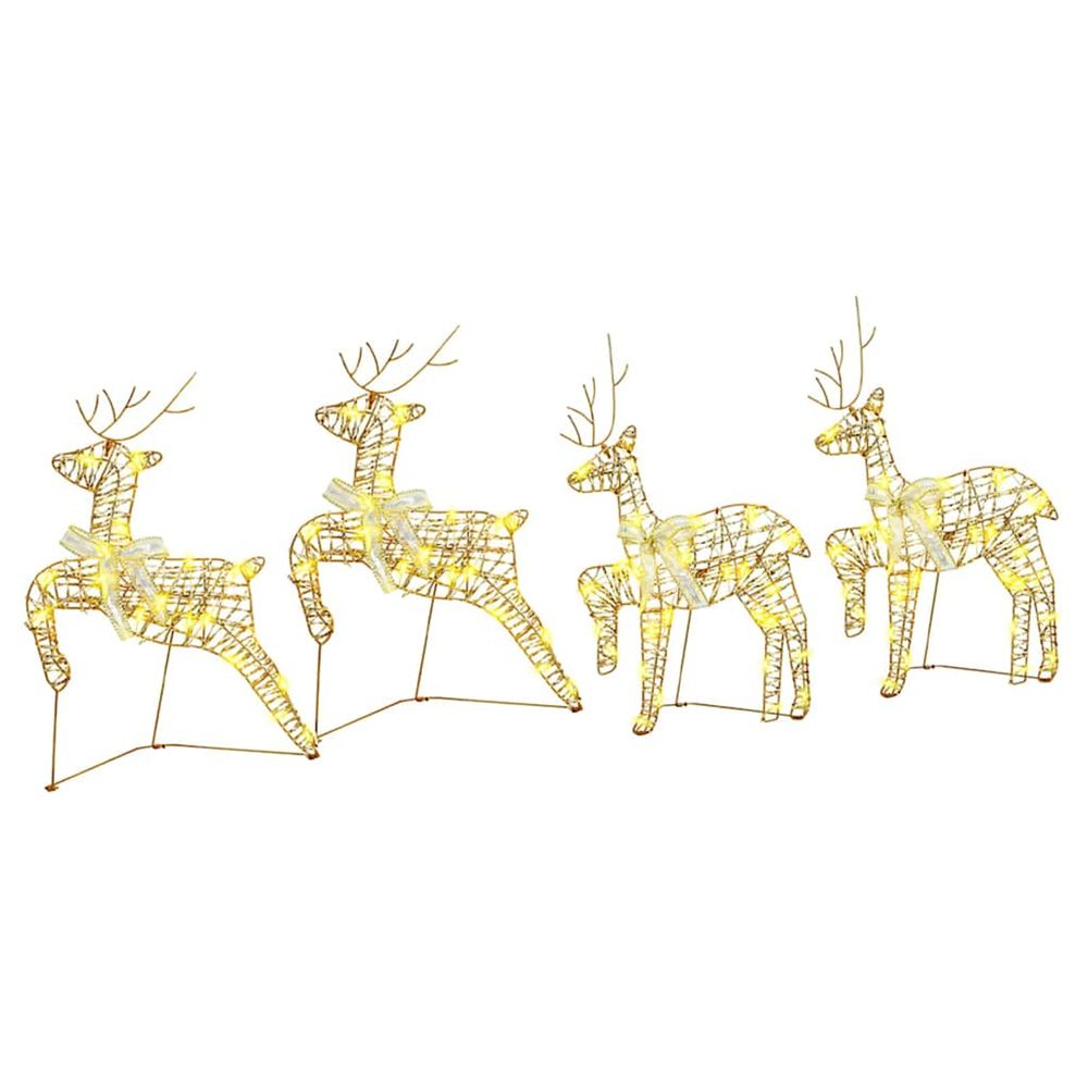 Rennes led 4 pc 80 led doré 44 x 18 x 65,5 cm pet