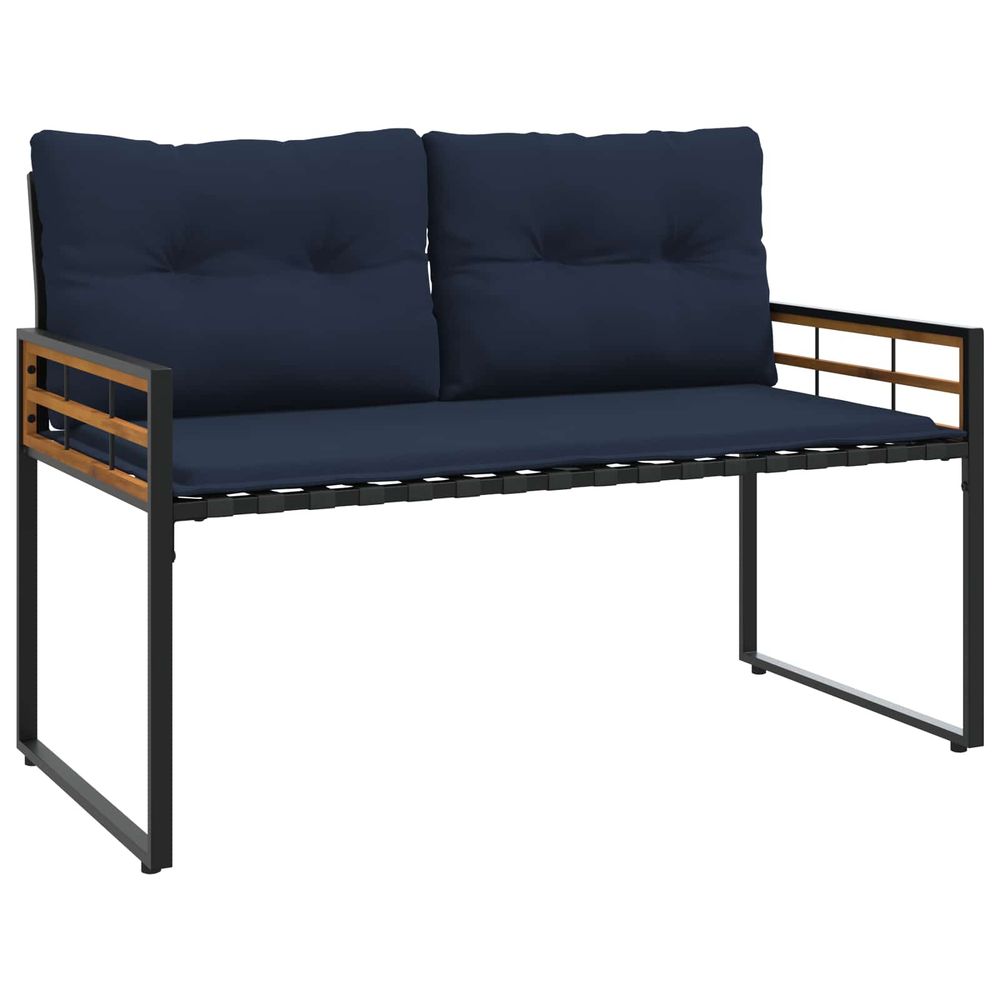 Banc à couches en bois 114 x 55 x 77 cm bleu marine