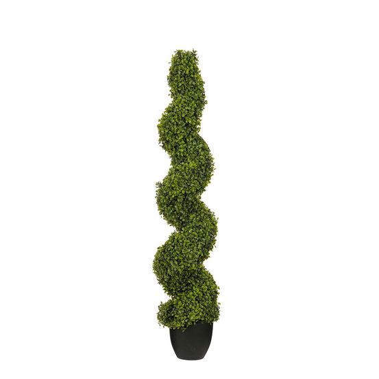 Mica decorations buis arbre artificiel en spirale - h120 x ø25 cm - vert