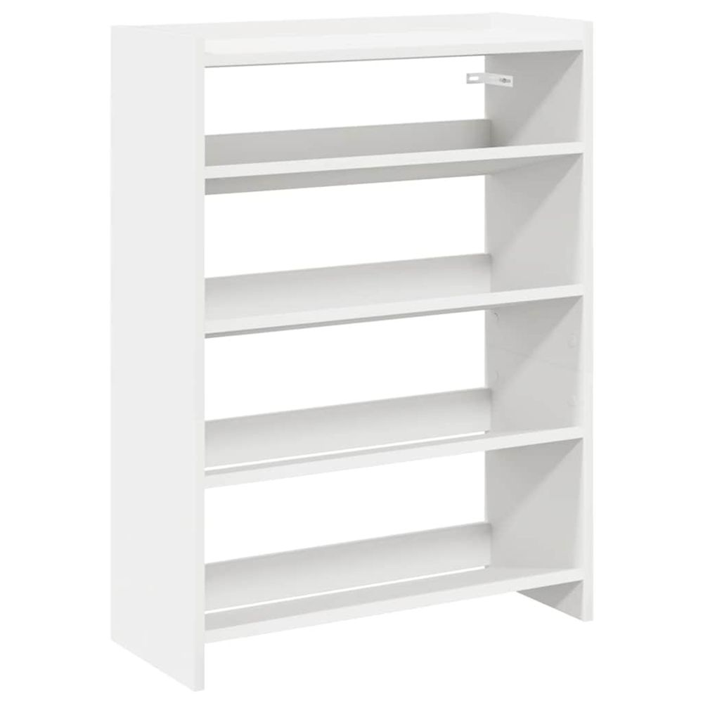 Étagère à chaussures blanc 60x25x81 cm bois d'ingénierie