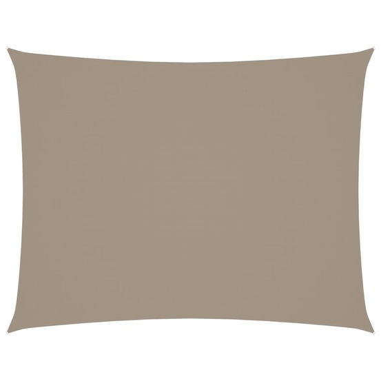 Voile de parasol tissu oxford rectangulaire 5x6 m taupe