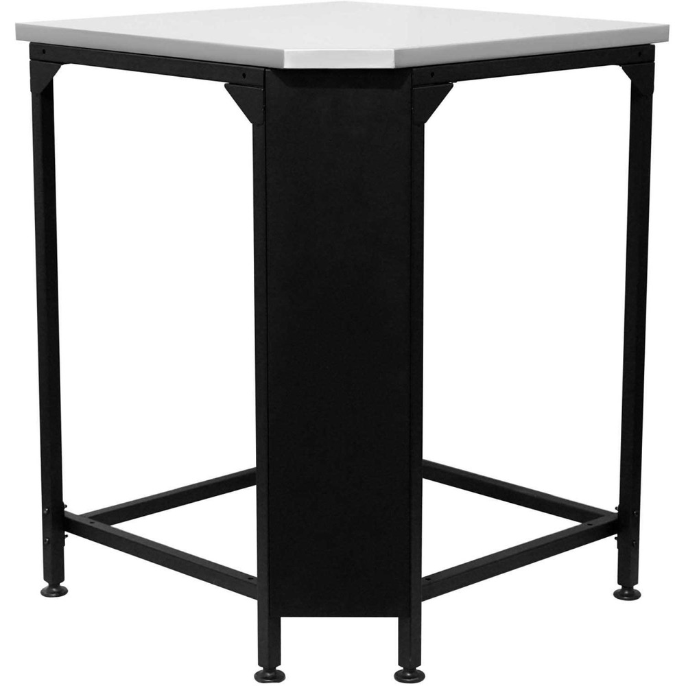 Module d'angle cuisine extérieure avec plan de travail en inox