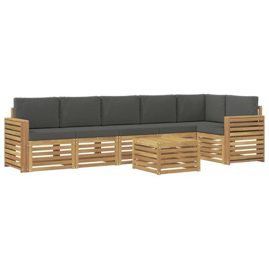 Ensemble de canapés d'extérieur 7 pc blanc et anthracite