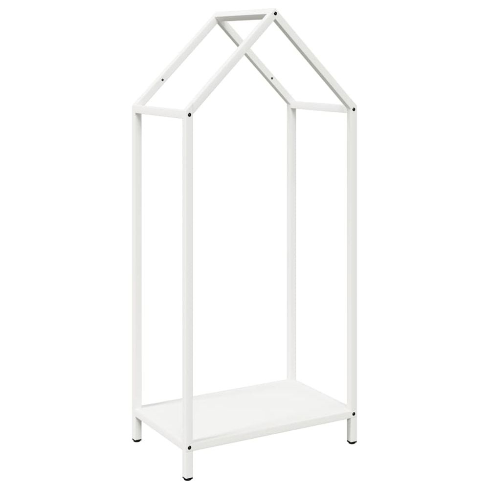 Portant de bois chauffage blanc 40x25x90 cm