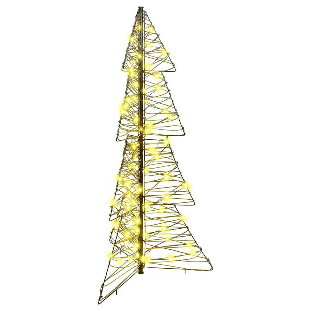 Sapin de noël avec 100 led blanc chaud 120 cm rotin
