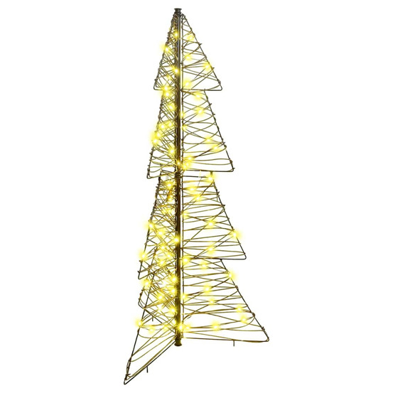 Sapin de noël avec 100 led blanc chaud 120 cm rotin