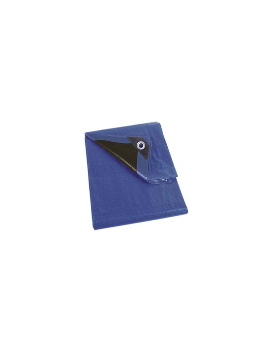 Bache - bleu/noir - ultrarésistant - 6 x 10 m