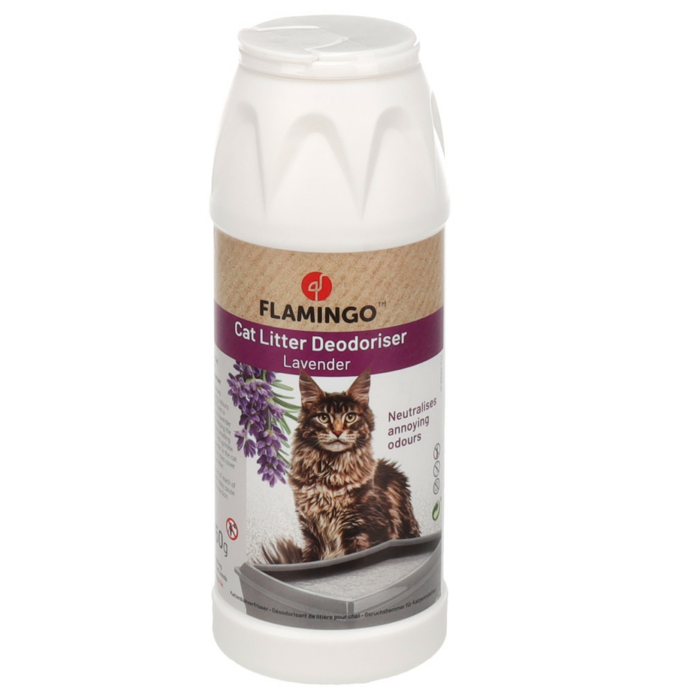 Désodorisant de litière avec parfum de lavande 750 g pour chat