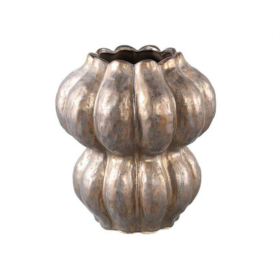 Vase rond bronze en céramique 27cm