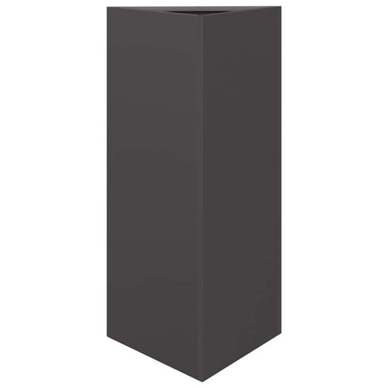Jardinière d'extérieur noir triangulaire 40x34,5x75 cm acier