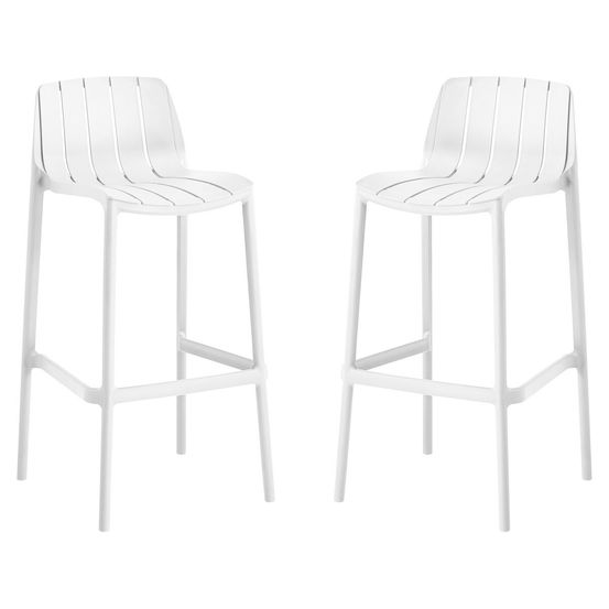 Lot de 2 chaises hautes de jardin empilable