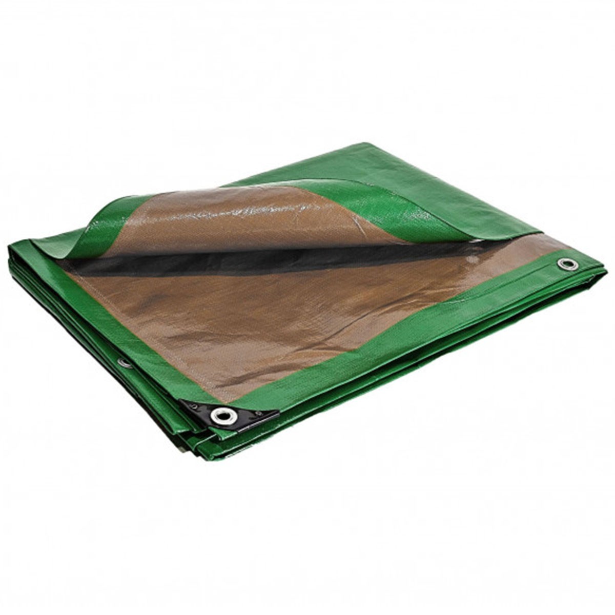 Bâche plastique verte et marron 250g /m² - bâche de protection 8x12 m