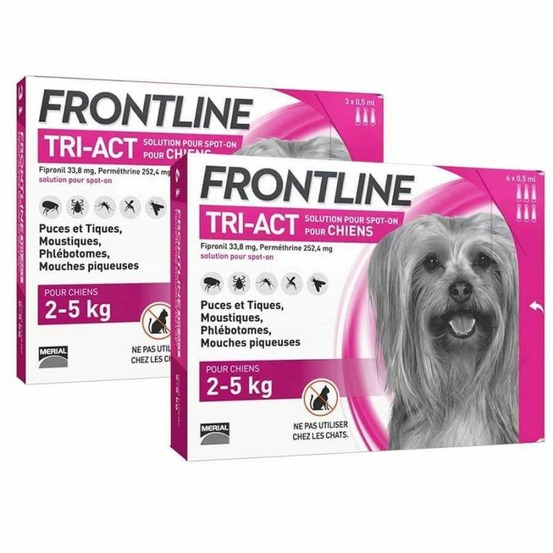 Frontline tri-act chien xs (2-5 kg) - boehringer 6 pipettes