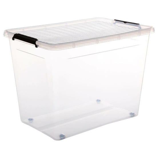 5five - boîte en plastique transparente 80l