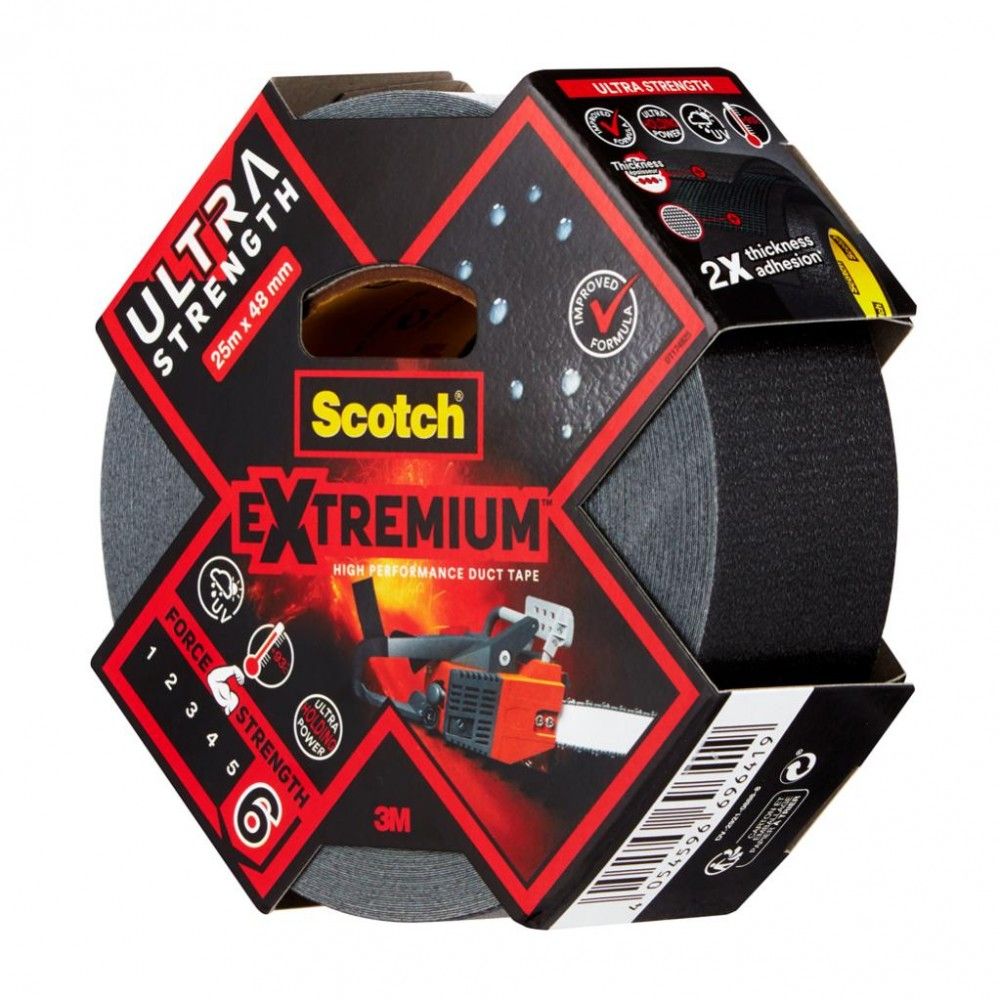 X-repair Bande Auto-Durcissante Étanché Gris 2,5 Cm X 125 Cm – Ruban Fibre De Verre Réparation Urgence Extrêmement Solide