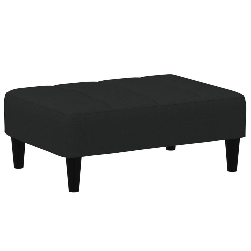 Repose-pied noir 77x55x31 cm velours