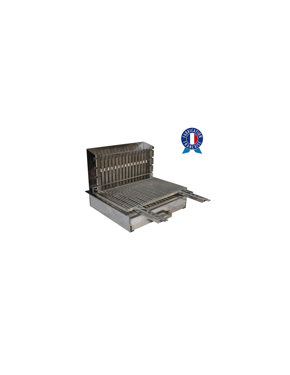 Barbecue encastrable inox charbon de bois - plancha tonio