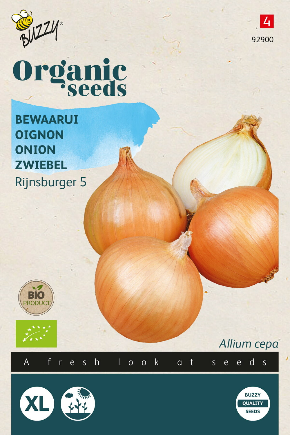 Buzzy organic oignon rijnsburger 5 (bio) - ca. 1 gr
