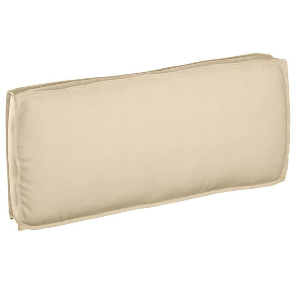Coussin tissu oxford beige 120 x 50 x 12 cm