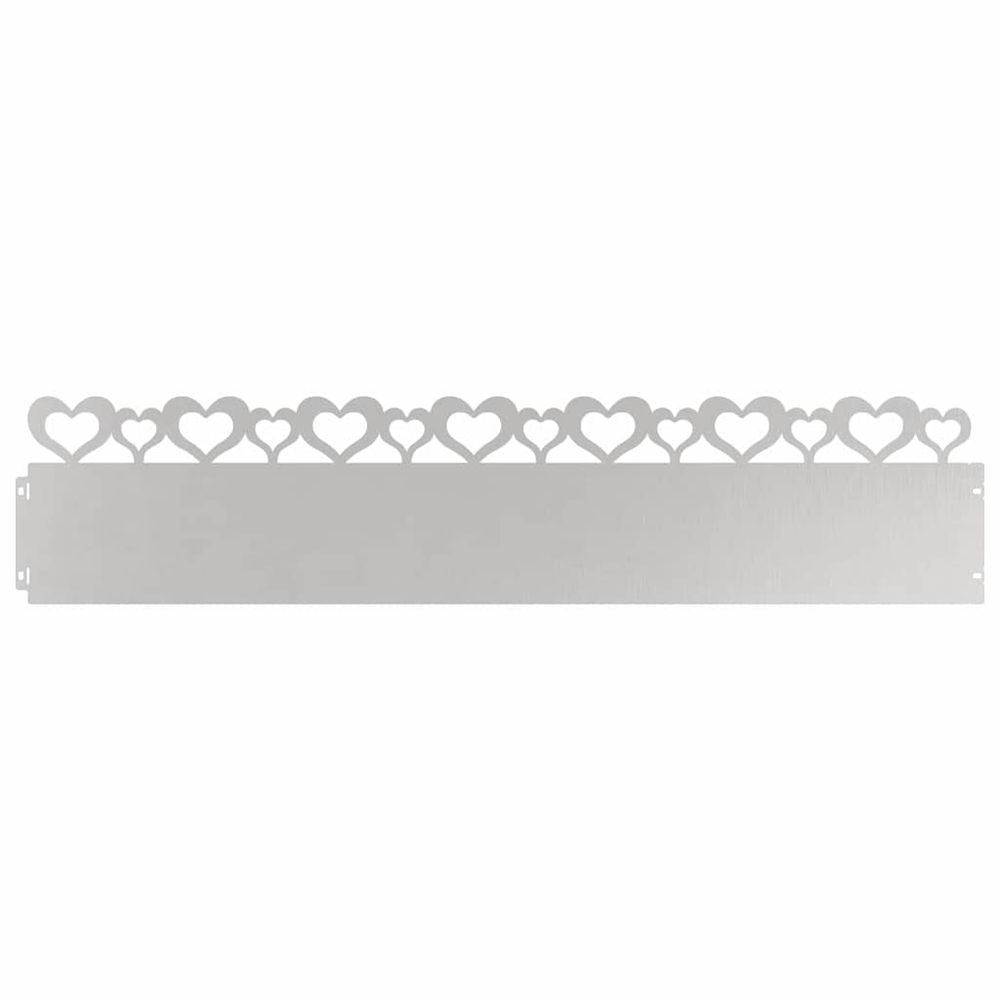 Bordures de pelouse 30 pc 103 x 0,05 x 22 cm acier inoxydable