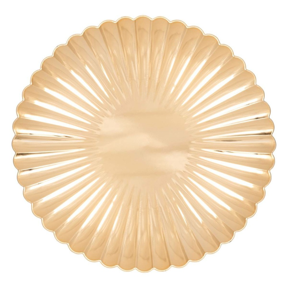 Assiette de présentation coquille d.33cm doré