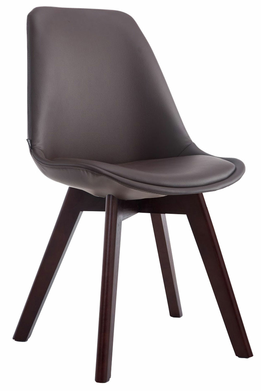 Chaise manado simili cuir noyer