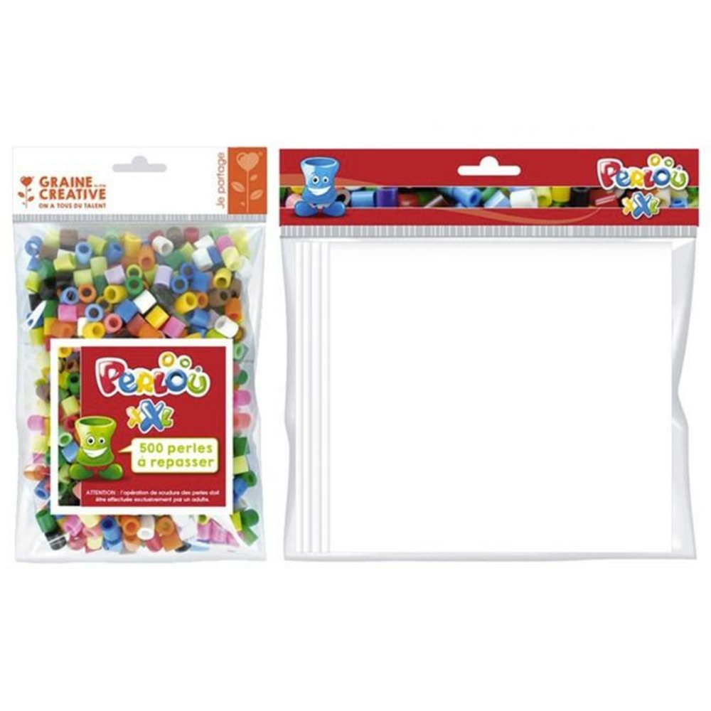 500 perles à repasser + feuille de repassage a4