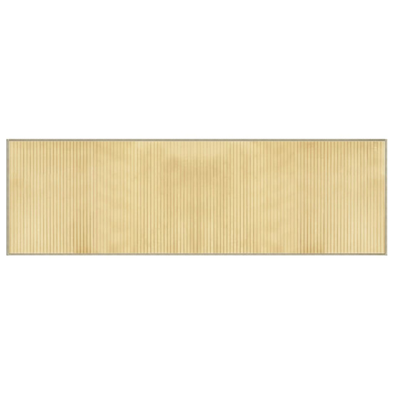 Tapis rectangulaire naturel clair 60x200 cm bambou