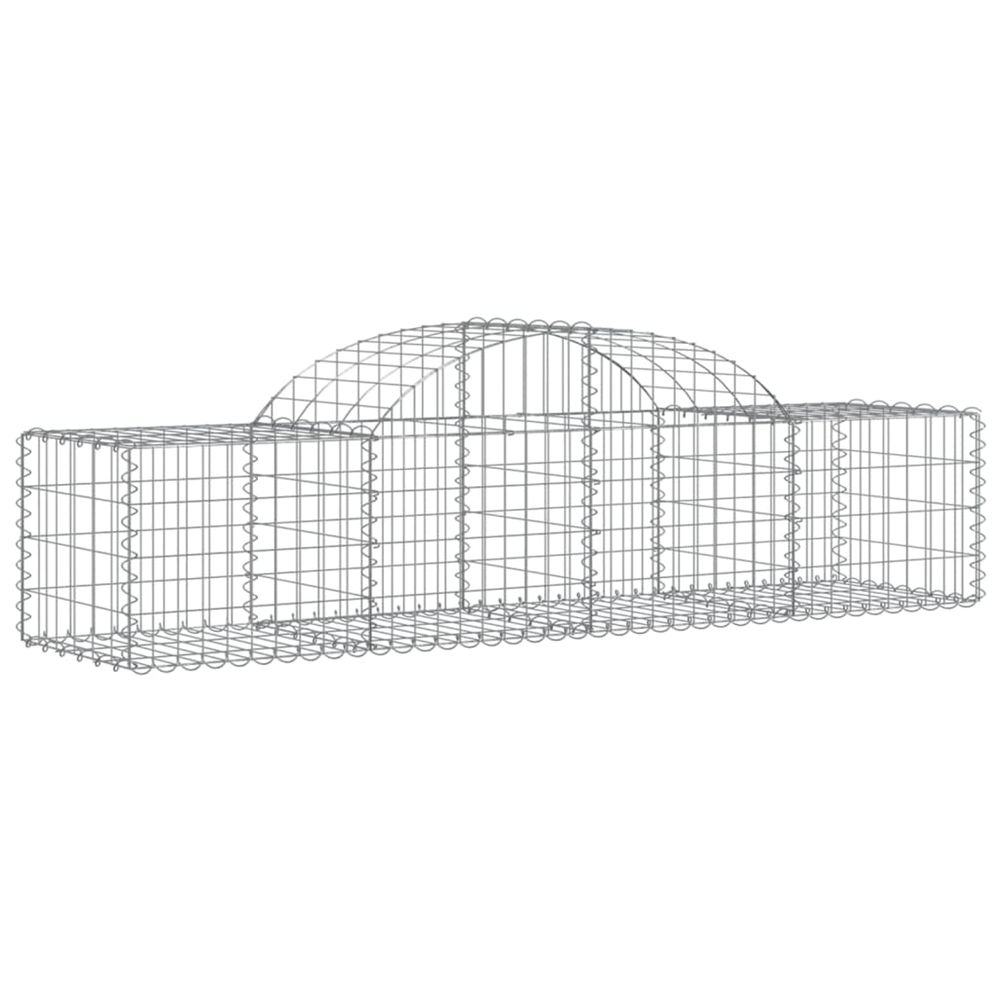 Panier de gabions arqué 200x50x40/60 cm fer galvanisé